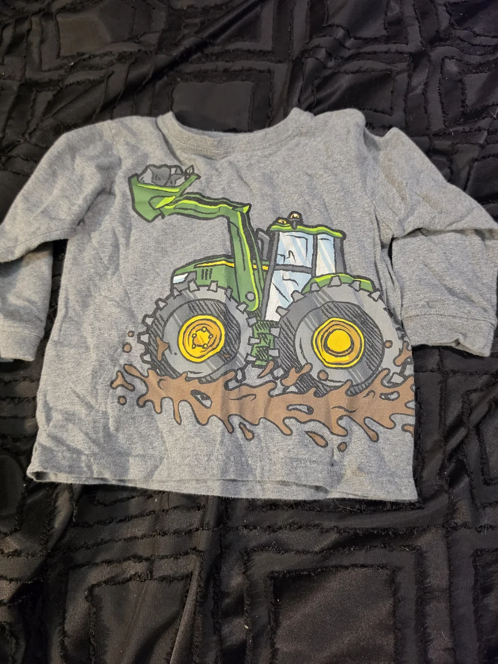 Green Tractor Kids Pajama Set - 2-Piece Long Sleeve Top & Pants